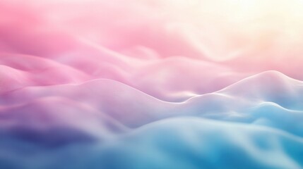 Fototapeta premium Abstract Pastel Wave Background: Soft Pink and Blue Gradient Texture