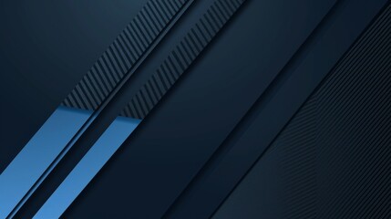 Obraz premium Photo of Blue background with sleek geometric lines for design, banner template, white space in the center of the page for text. Minimalist abstract wallpaper with copy space.