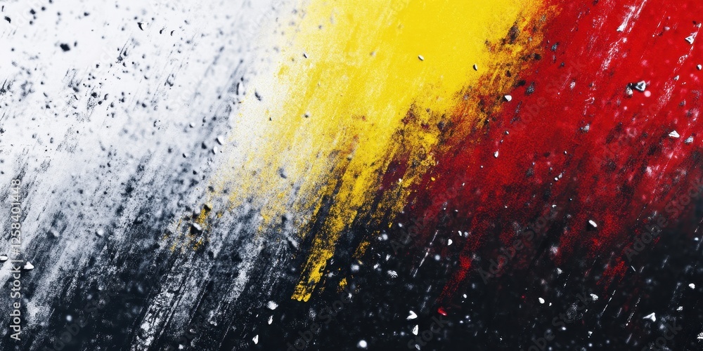Poster dynamic abstract color bands with gritty texture and overlay effect