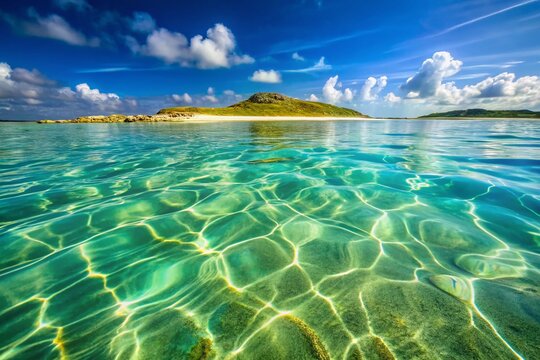 Scilly Isles: Shallow Depth of Field Photo of the Sandbar Connecting Gugh and St Agnes Islands, Cornwall, UK