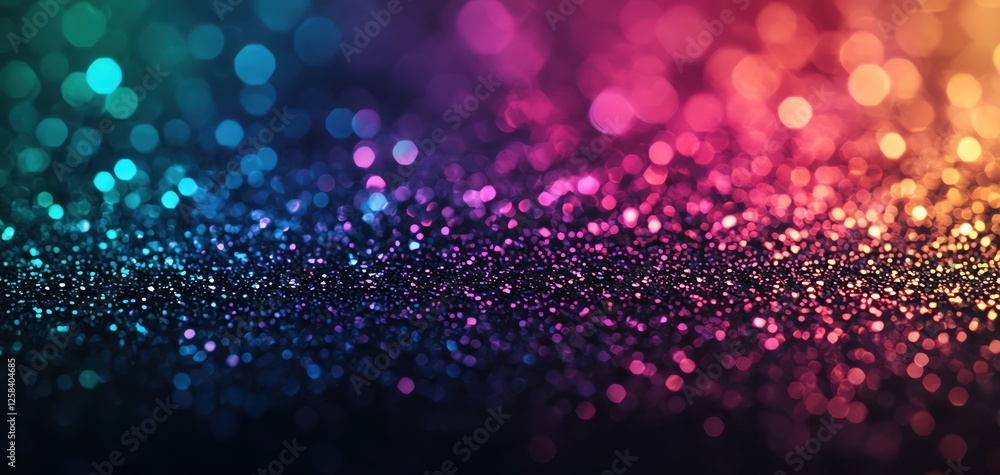 Poster colorful bokeh texture creating a vibrant and dazzling sparkle effect.