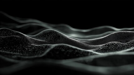 Abstract Digital Wave Pattern Dark Background,