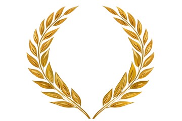 Golden Laurel Wreath: A classic symbol of victory, achievement, and honor, a radiant golden laurel wreath with intricately detailed leaves forms a perfect circular frame.