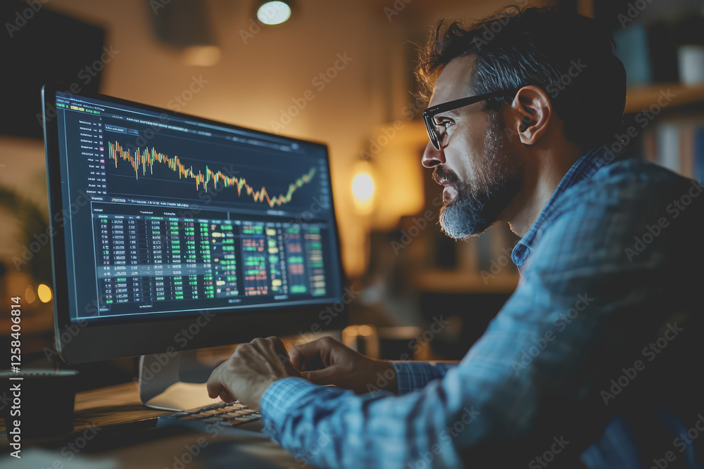 Poster screenshots of interactive quizzes or stock market graphs showing progress and success.