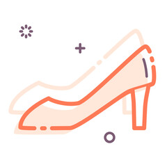 Naklejka premium Women's wear clothing colored icon pack