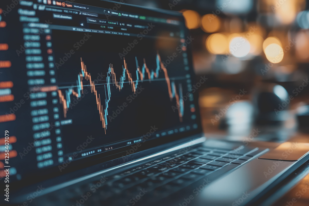Poster screenshots of interactive quizzes or stock market graphs showing progress and success.