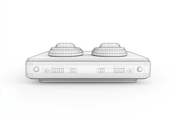 3D icon representing a load balancer, clean lines depicting data management on white backdrop.