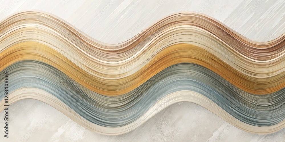 Poster abstract wavy lines in earthy tones a seamless background texture for design projects
