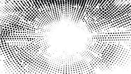 A black and white photo of a pattern of dots. Black and white halftone texture background vector illustration. Pop art. Cartoon. Modern. Retro.