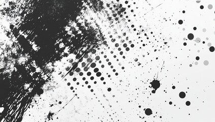 A black and white photo of a pattern of dots. Black and white halftone texture background vector illustration. Pop art. Cartoon. Modern. Retro.