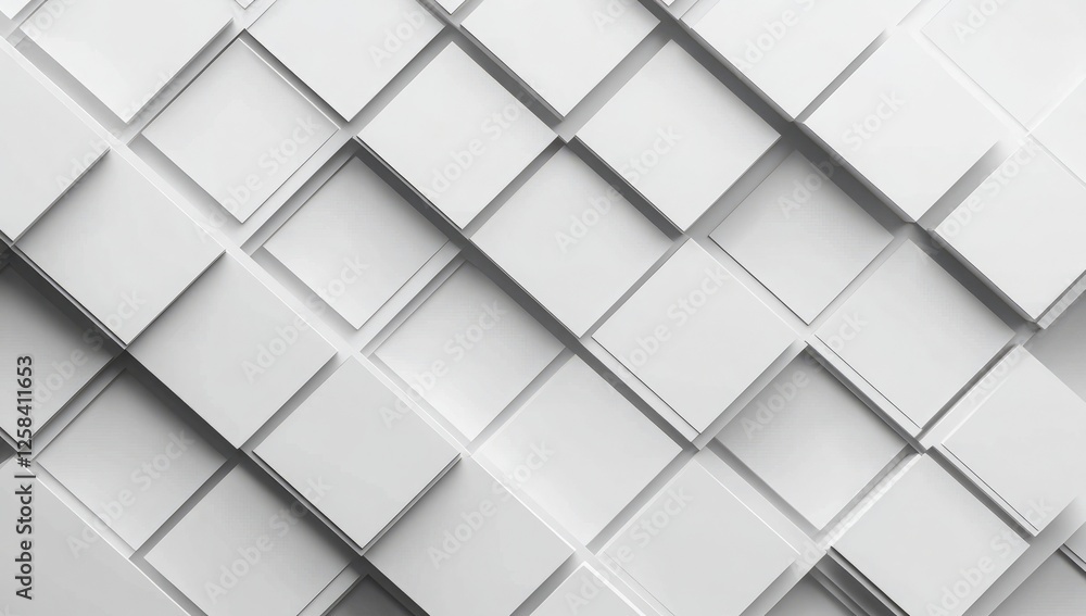Poster abstract white geometric background with a light gray diamond pattern for design and presentation, w