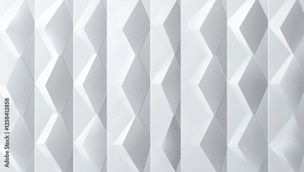 Poster abstract white geometric background with a light gray diamond pattern for design and presentation, w