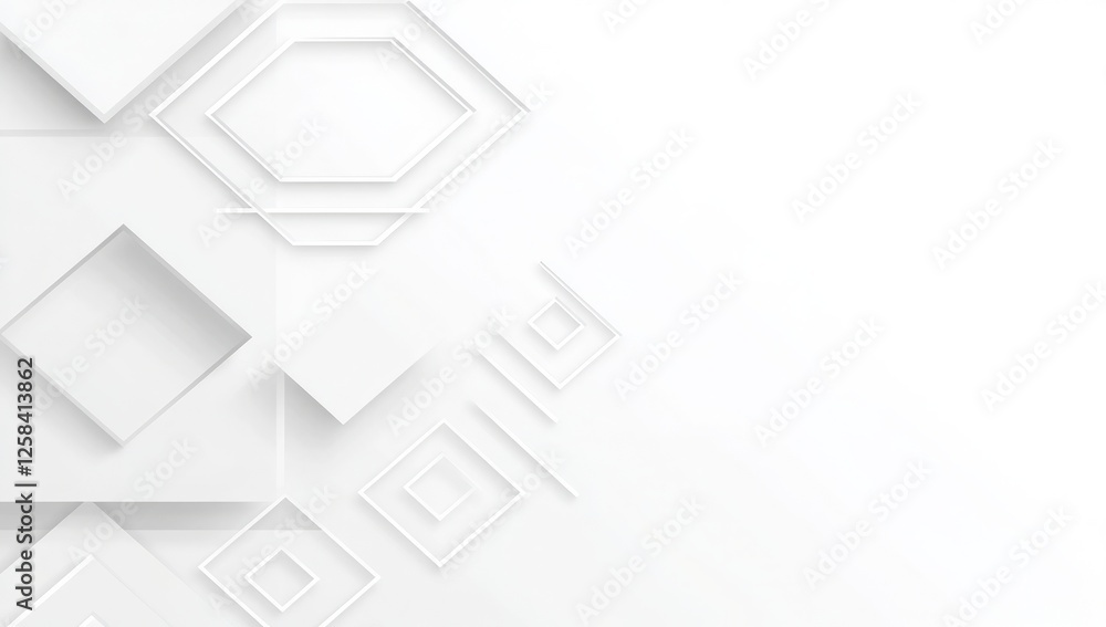 Poster abstract white geometric background with a light gray diamond pattern for design and presentation, w