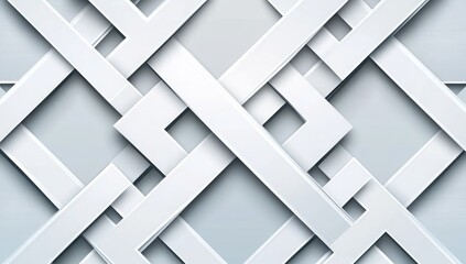 Fototapeta premium Abstract white geometric background with a light gray diamond pattern for design and presentation, White gradient abstract polygon pattern on gray background