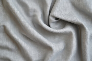 Fototapeta premium Seamless light gray linen fabric texture, soft weave with natural fibers.