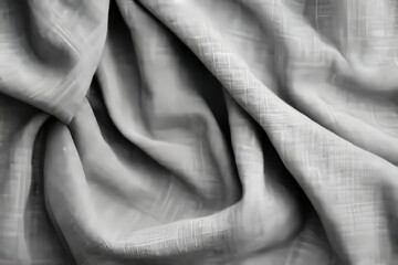 Seamless light gray linen fabric texture, soft weave with natural fibers.