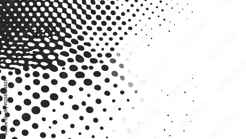 Poster a black and white image of a pattern of dots. black and white halftone texture background vector ill