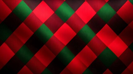 Red and Green Geometric Pattern on Soft Fabric Background