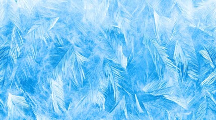 Obraz premium Frosty Blue Background with Delicate Ice Crystal Patterns