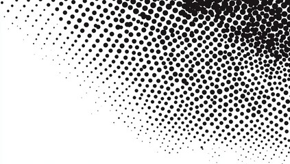A black and white photo of a pattern of dots. Black and white halftone texture background vector illustration. Pop art. Cartoon. Modern. Retro.