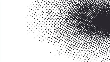 A black and white photo of a pattern of dots. Black and white halftone texture background vector illustration. Pop art. Cartoon. Modern. Retro.
