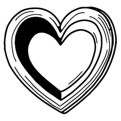 hand drawn heart icon ,Vector illustration,Icon