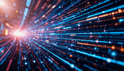 Obraz premium Abstract technology background. . Oil paint illustration.