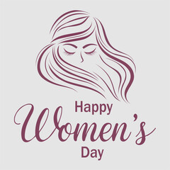 Happy Woman Day. Vector international womens day and drawn lettering