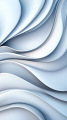 Fototapeta premium A soft abstract background featuring flowing waves in shades of white and light gray, creating a calm and elegant design. 