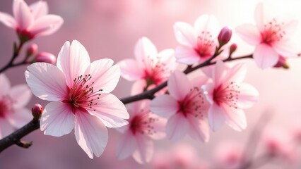 Fototapeta premium Japanese Sakura Pink Cherry Blossom in Spring