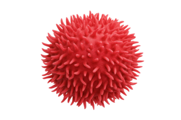 Vibrant red spherical microstructure