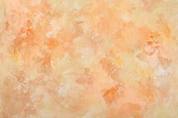 Fototapeta premium Textured peach fuzz watercolor background, soft pastel washes blending seamlessly.