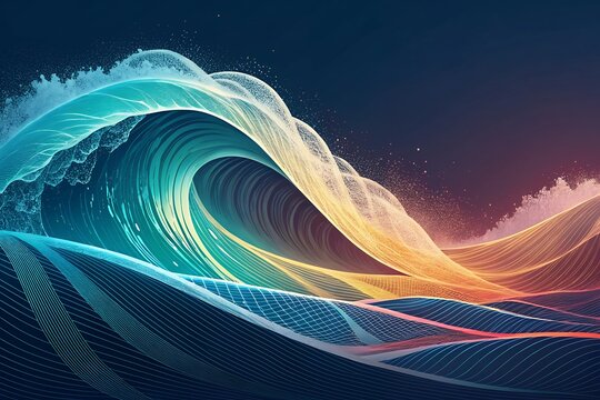 Fototapeta fractal realms abstraction innovative abstract technology design with futuri background with complex