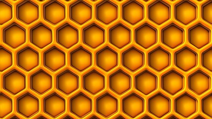 Intricate Honeycomb Pattern with Golden Yellow Color Texture