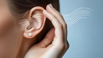 A woman is captured in profile as digital facial recognition patterns emerge around her face in a futuristic design