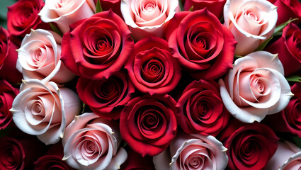 Heart-Shaped Arrangement of Roses, Love Symbol