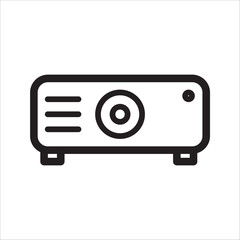 Projector icon in trendy flat style isolated on background.