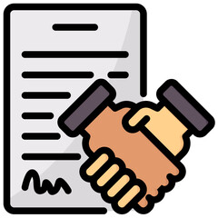 sign contract vector filled outline icon