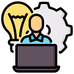 skills vector filled outline icon
