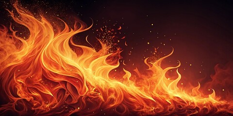 Fire flame texture. Blaze flames background for the banner.
