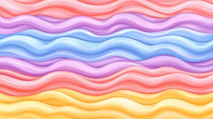 Fototapeta premium Abstract Swirling Waves in Soft Pastel Colors for Artistic Design