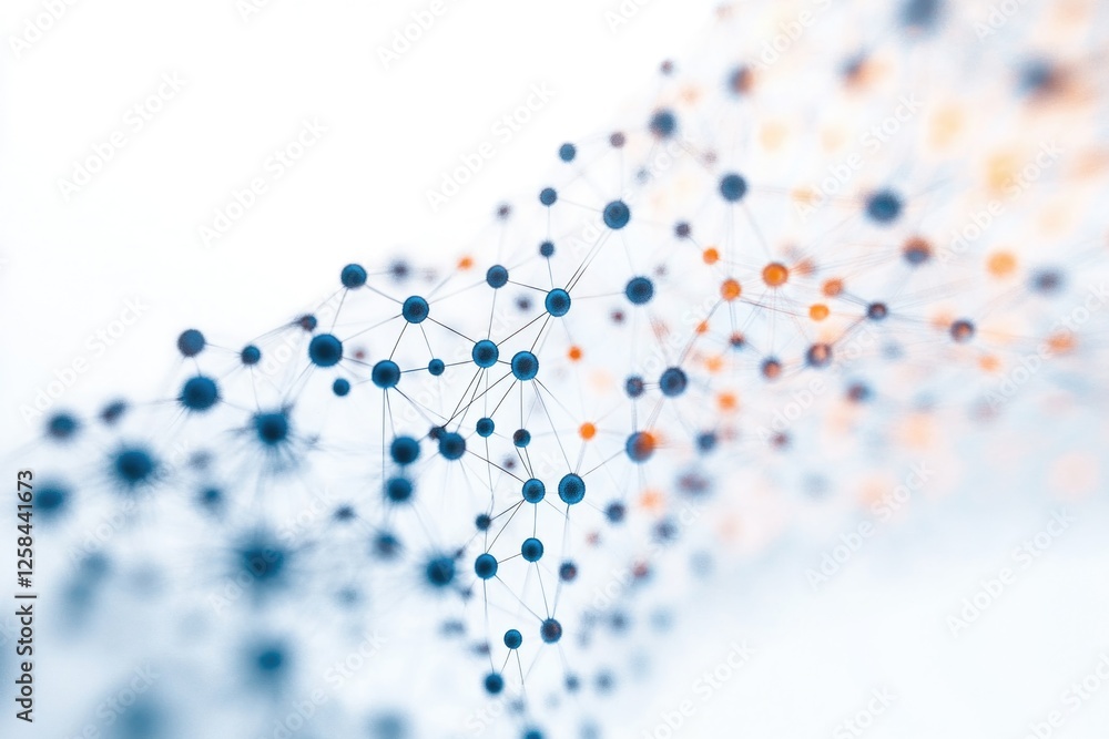 Poster close-up view of connected dots forming a pattern