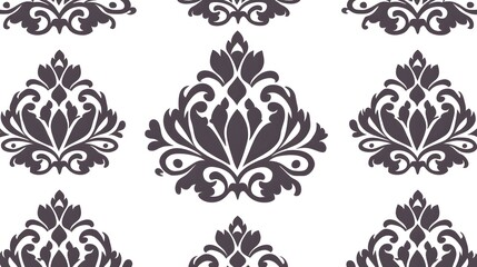 Fototapeta premium Elegant Floral Damask Pattern for Classic Home Decor and Design