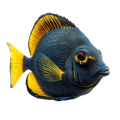 Surgeonfish isolated on transparent background, PNG