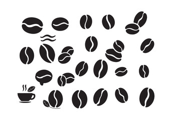 Coffee Bean Vector Bundle Quality Coffee Icons for Beverage Designs