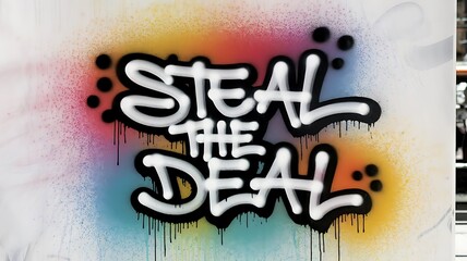 Steal the Deal Graffiti Art Spray Paint Design