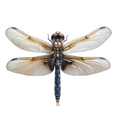 Emperor dragonfly isolated on transparent background, PNG