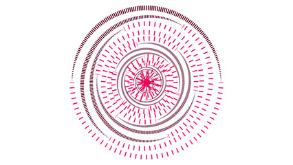 Abstract spiral purple color simple line round mandala