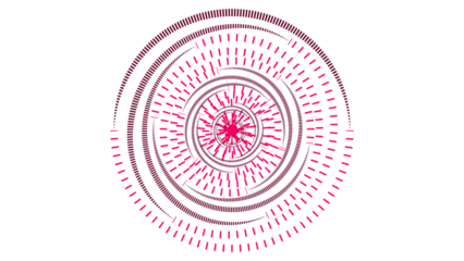 Abstract spiral purple color simple line round mandala