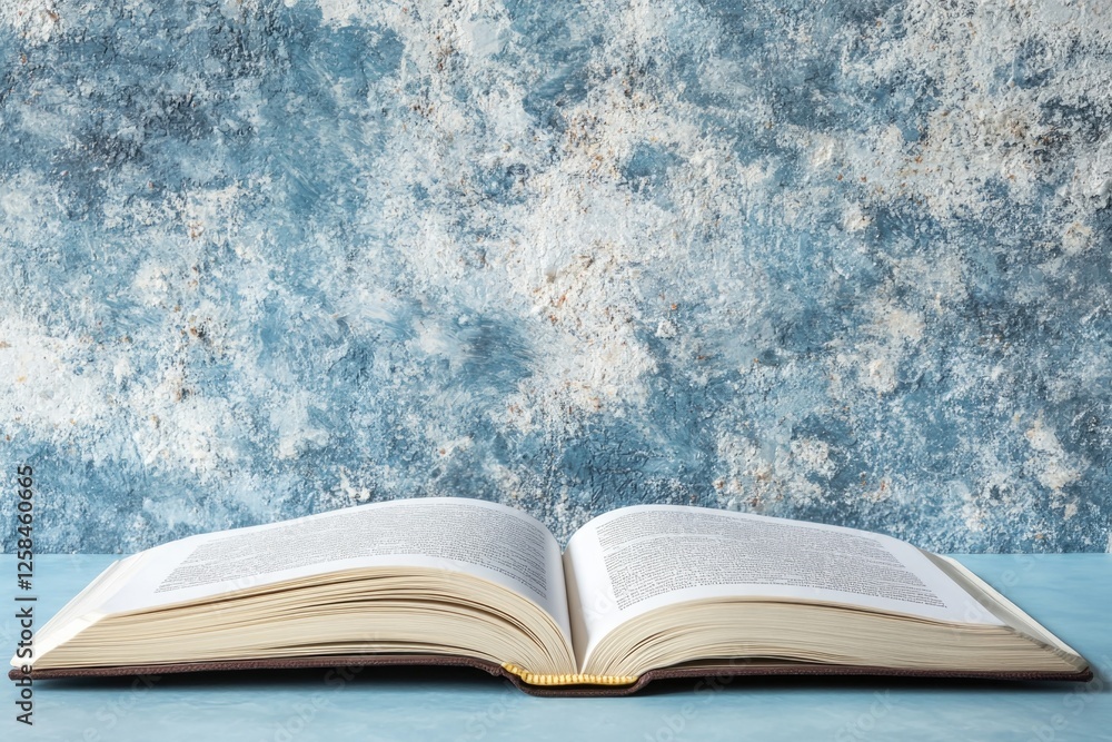 Poster A person reading or studying from an open book on a desk